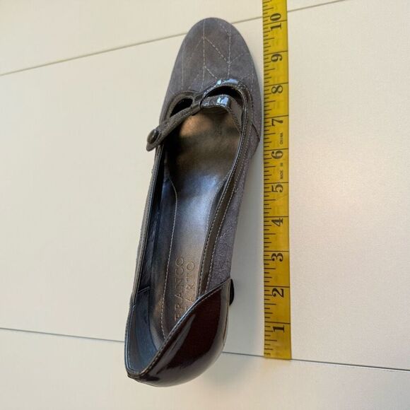 Franco Sarto Ulla Gray Suede and Patent Kitten Heel Pump Sz 8 Career, Classic - Picture 11 of 13